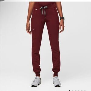 Figs Zamora 2.0 Scrub Pants Jogger XS Dark Magenta